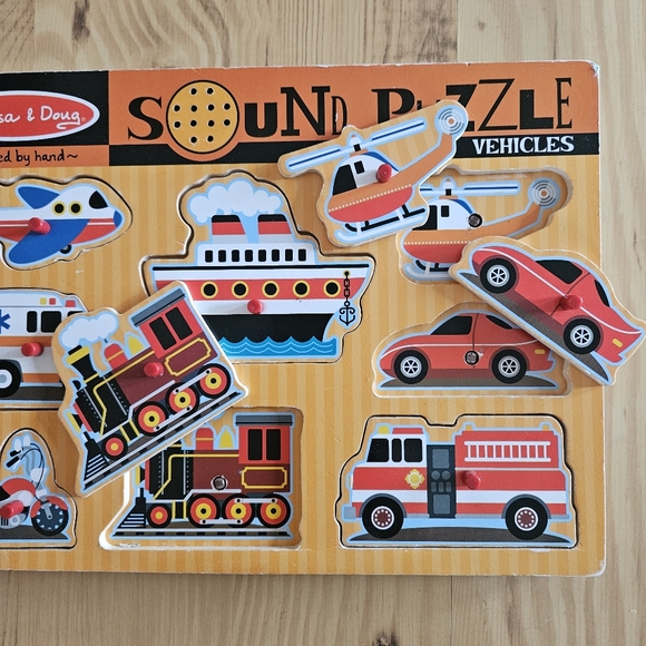Melissa And Doug/Carter's Lot of Wooden Vehicle Puzzles - Picture 3 of 11